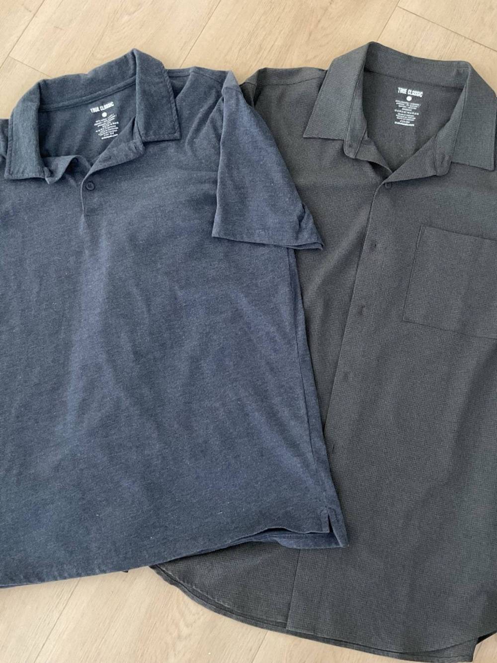 2 Large mens True Classic shirts